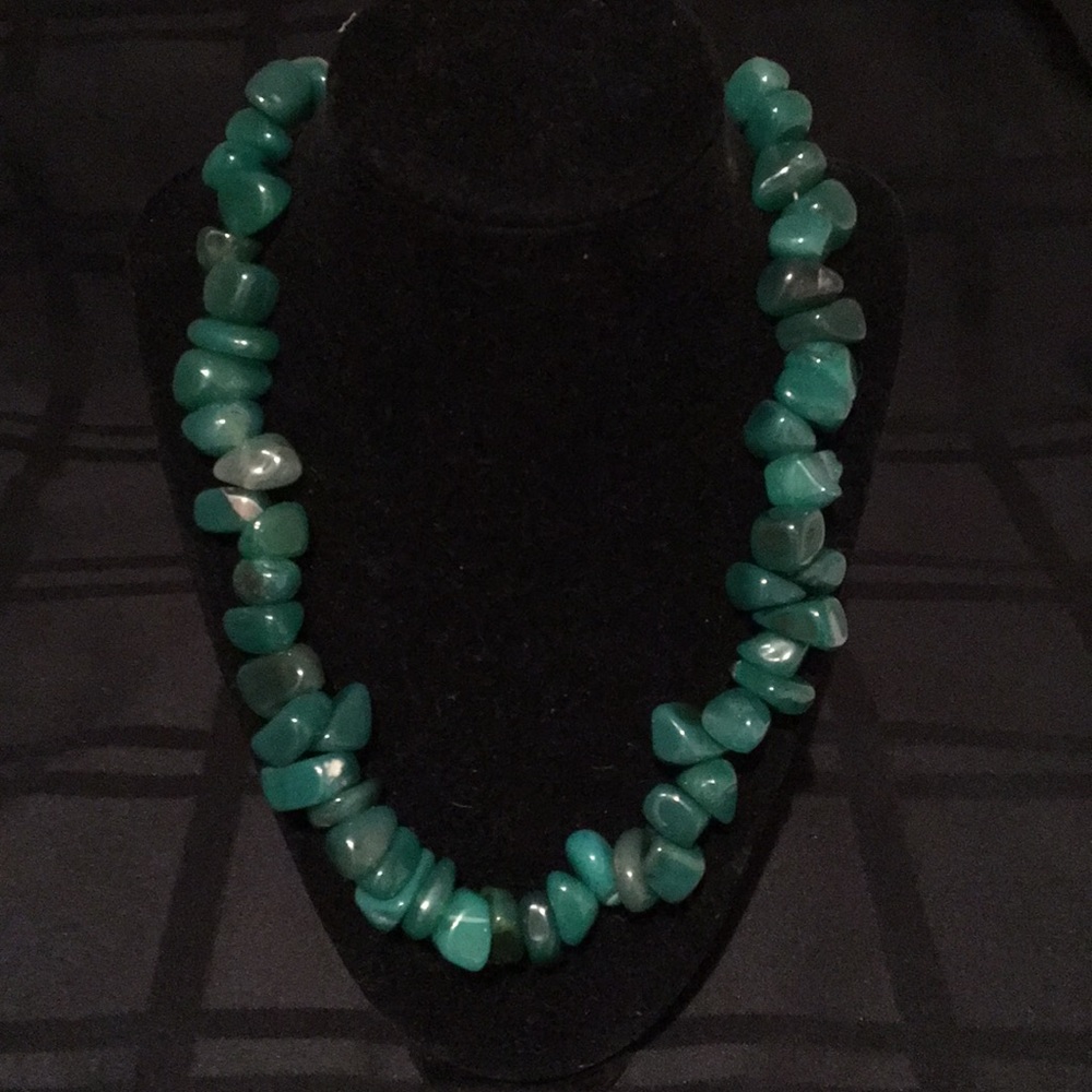 Handcrafted Agate Statement Necklace - image 1